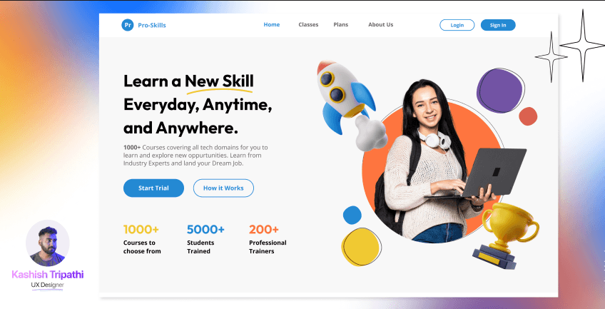 Online Learning Course - Landing Page